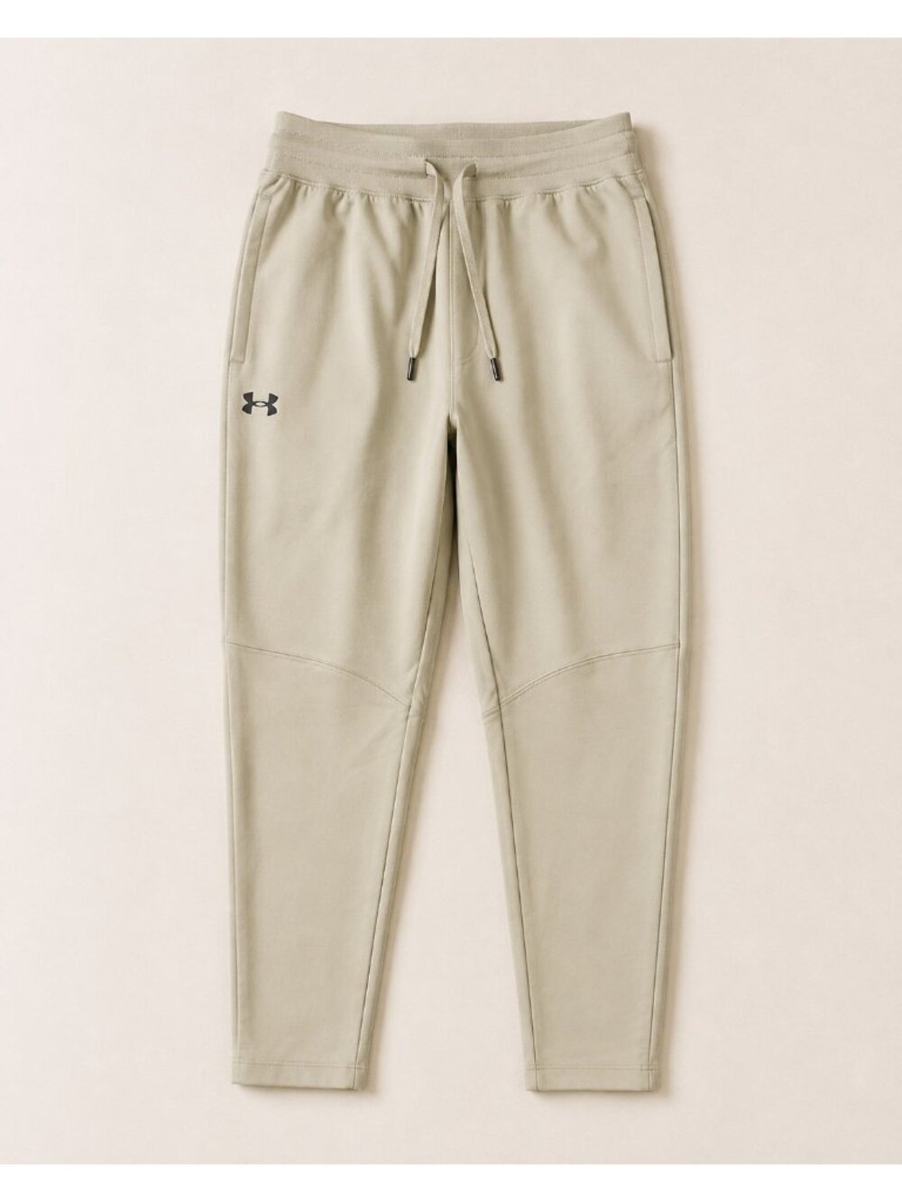 Under Armour Mens Beige Joggers W/ Elastic Waist & Drawstring S Polyester Blend